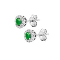 Ohrringe Idee Preziose dal 1987 Dame in Weißgold Smeraldo IP.OK18B/1S